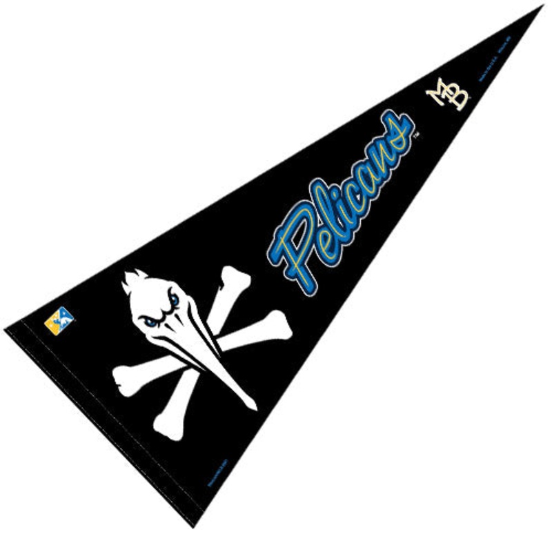 Myrtle Beach Pelicans Wincraft 12″x30″ Pirate Logo Premium Felt Pennant