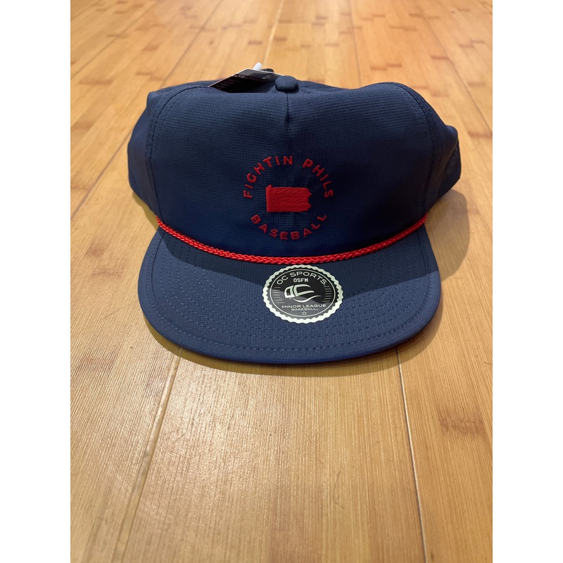 OC Sports Camper Rope Fightin Phils Baseball Pearl Nylon Snapback Hat