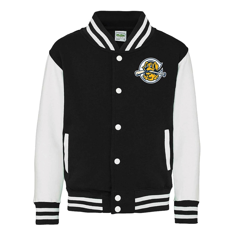 Yth BlackWhite Letterman Jacket