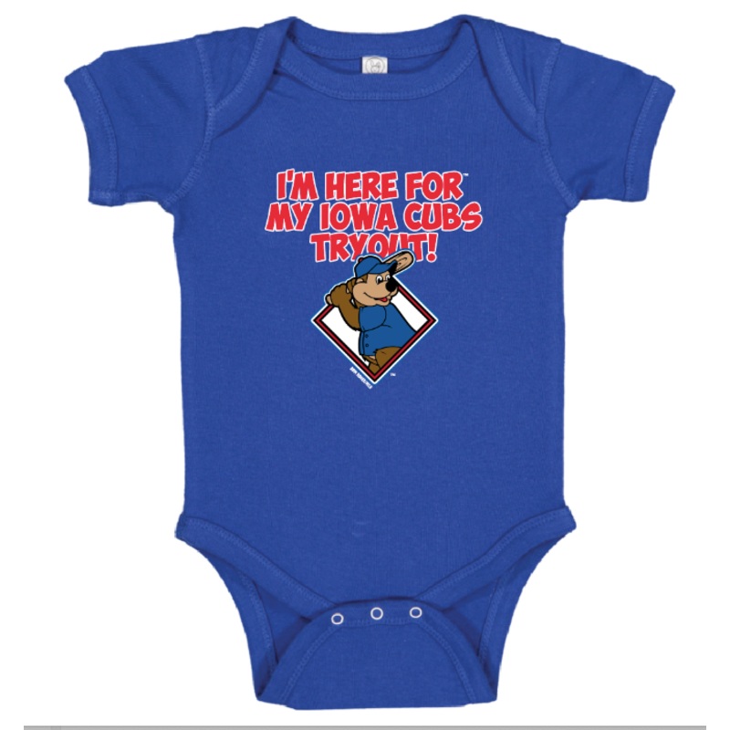 Infant Iowa Cubs Tryout Onesie -Royal Blue
