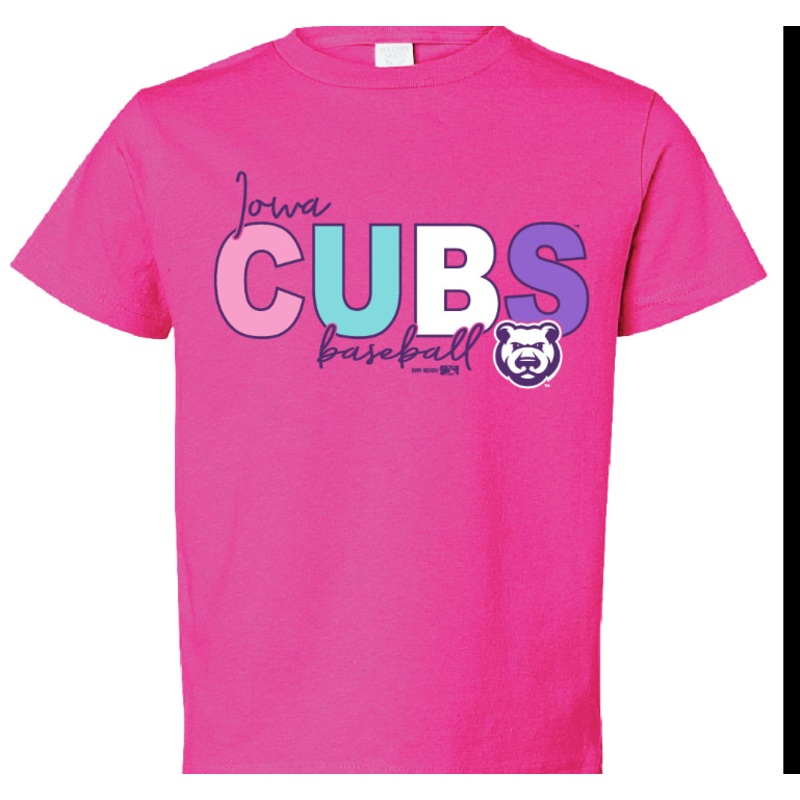 Iowa Cubs Toddler Geom Tee- Pink