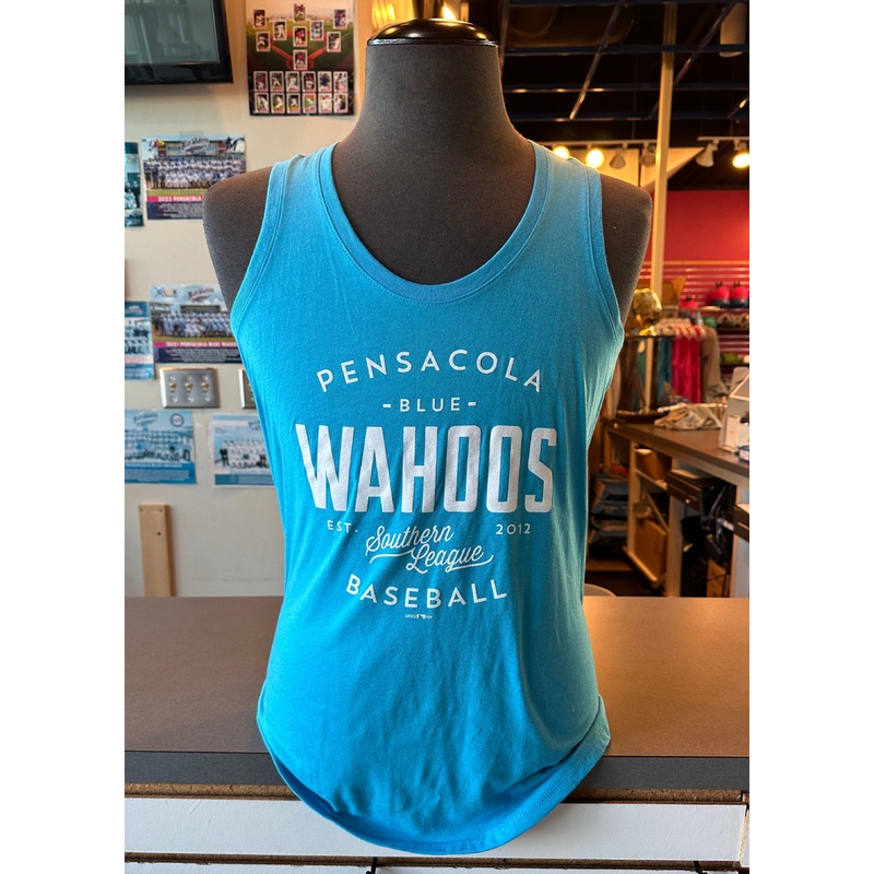 Pensacola Blue Wahoos League Script Womens Tank Top