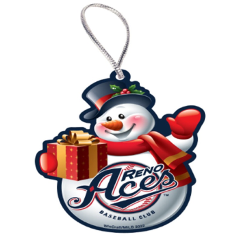 Reno Aces Snowman Ornament
