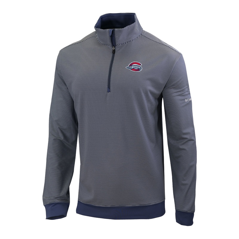 Greenville Drive Columbia Men’s Navy Stripe 1/4 Zip Pullover