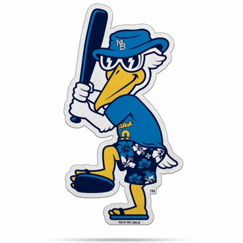 MYRTLE BEACH PELICANS RICO INDUSTRIES SPLASH-MASCOT DIE CUT PENNANT