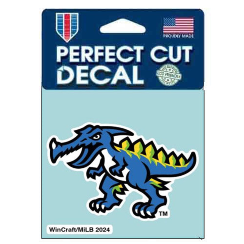 Myrtle Beach Pelicans Wincraft Pelisaurus Rex Logo 4×4 Decal