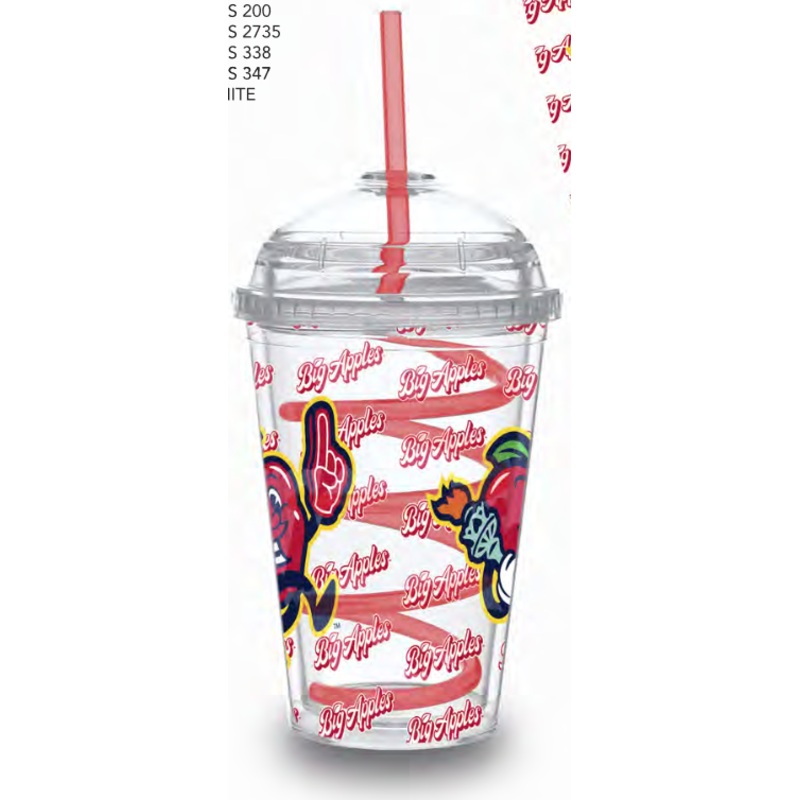 *NEW* BIG APPLES 12oz KIDS Tumbler w/ Swirly Straw