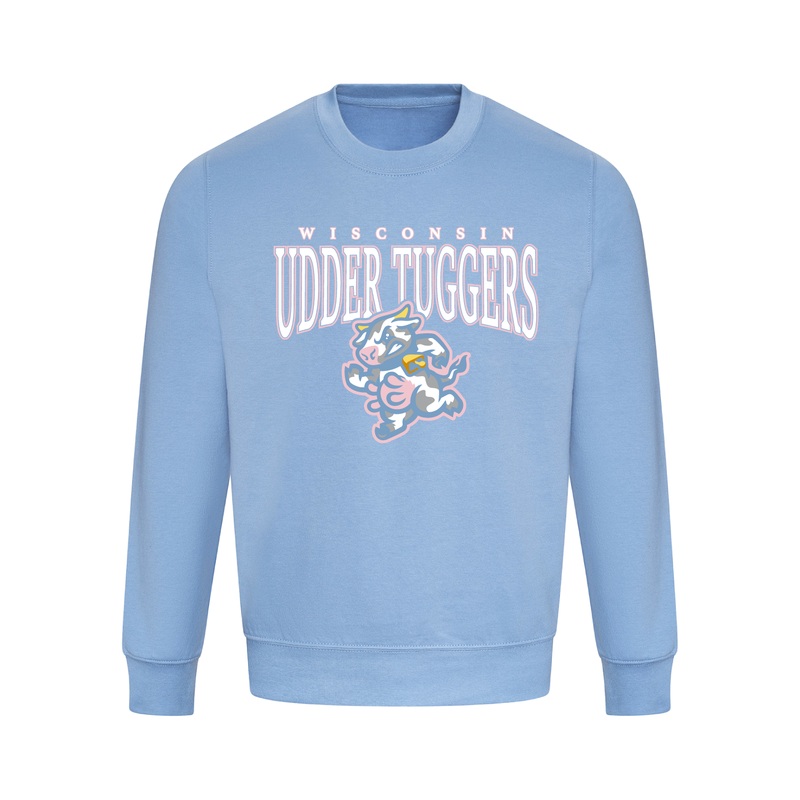 Wisconsin Udder Tuggers Cotton Candy Crewneck
