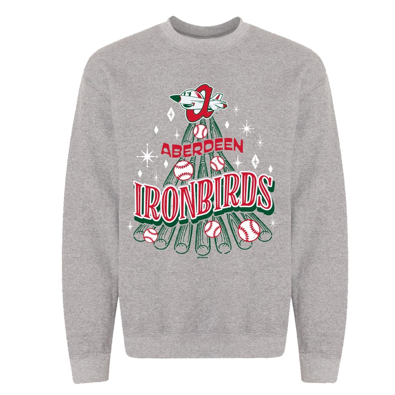Aberdeen IronBirds – Grey Holiday Crewneck Sweatshirt