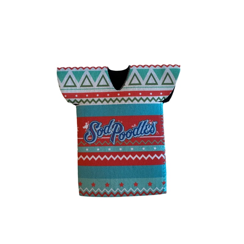 Amarillo Sod Poodles Ugly Sweater Bottle Koozie