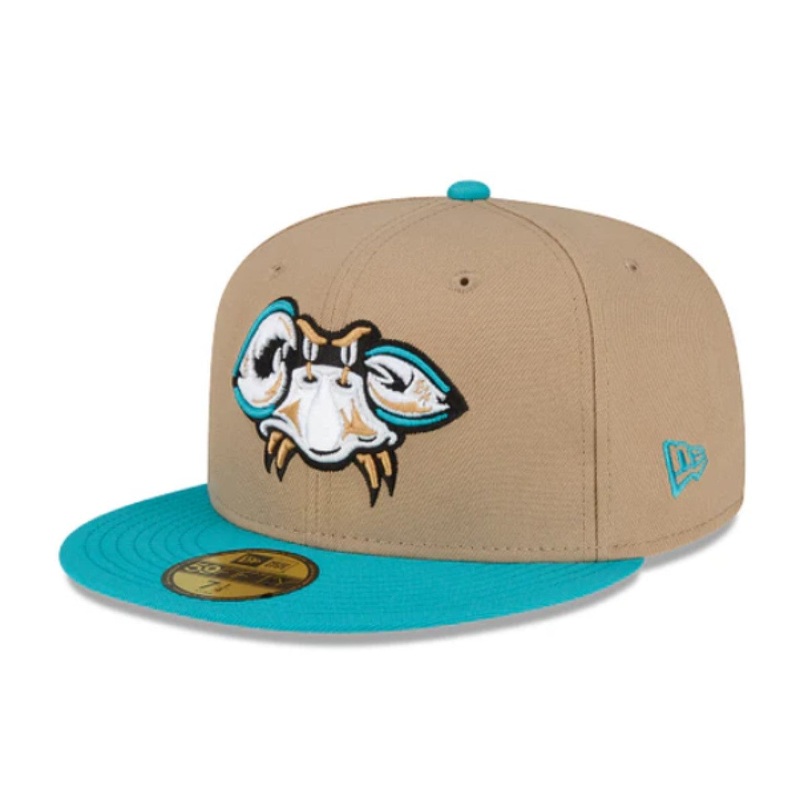 Chesapeake Baysox Cangrejos New Era Copa TAN 59Fifty Fitted Cap