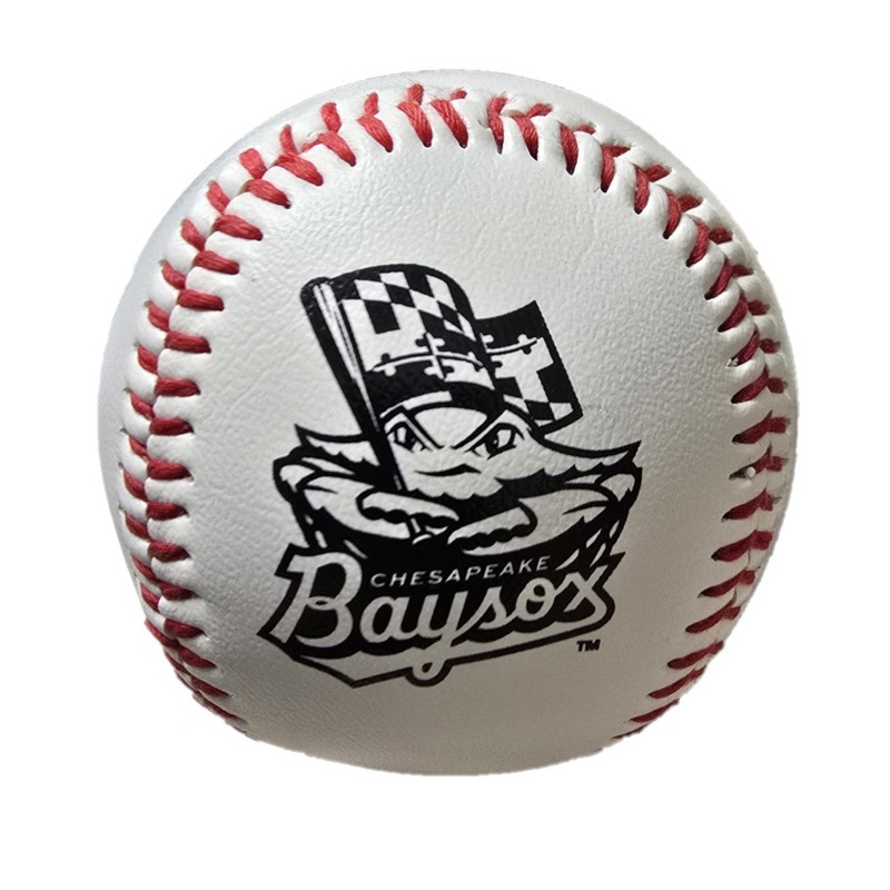 Chesapeake Baysox Primary Logo WHITE Baseball
