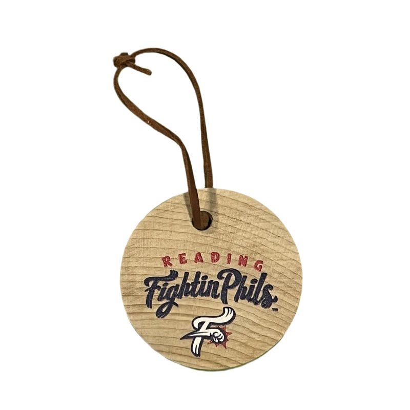 Reading Phillies Wooden Ornament