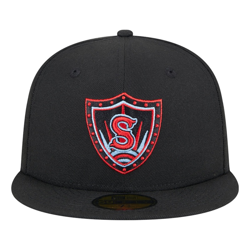 Spokane Indians Black Marvel’s Defenders of the Diamond New Era 59FIFTY Fitted Cap