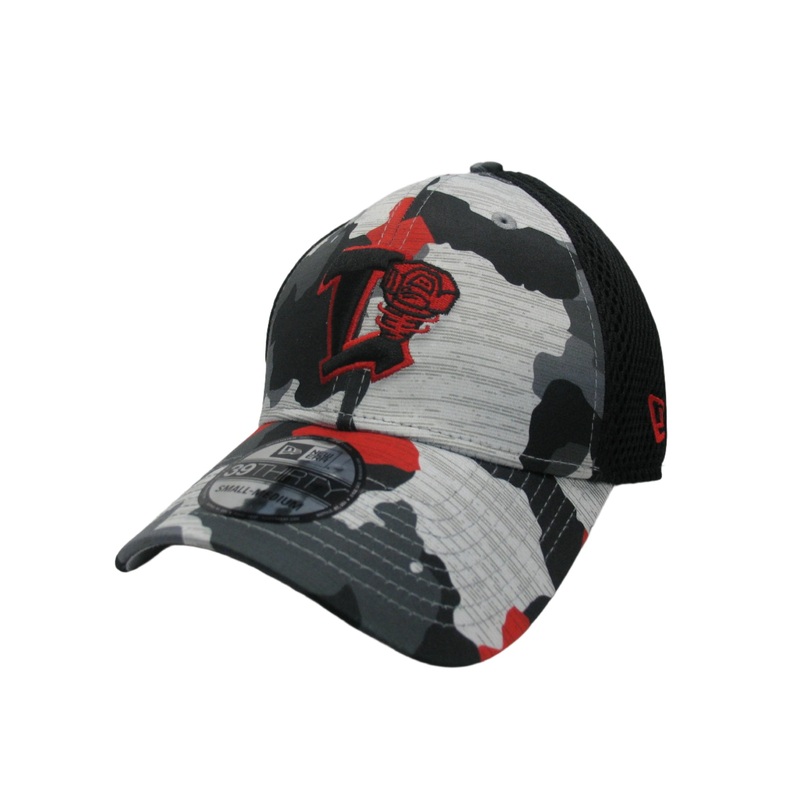 Lansing Lugnuts New Era 3930 Camo/Black Mesh Hat
