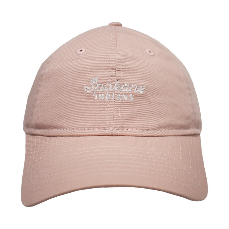 Spokane Indians Ladies New Era Pink Throwback Adj Cap