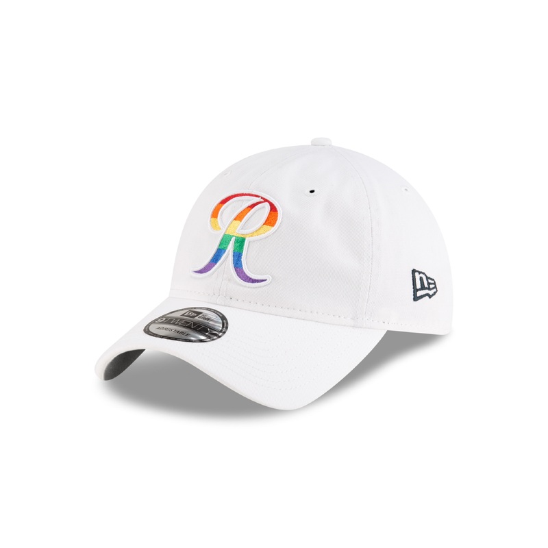 Tacoma Rainiers New Era 9Twenty White Rainbow R Cap