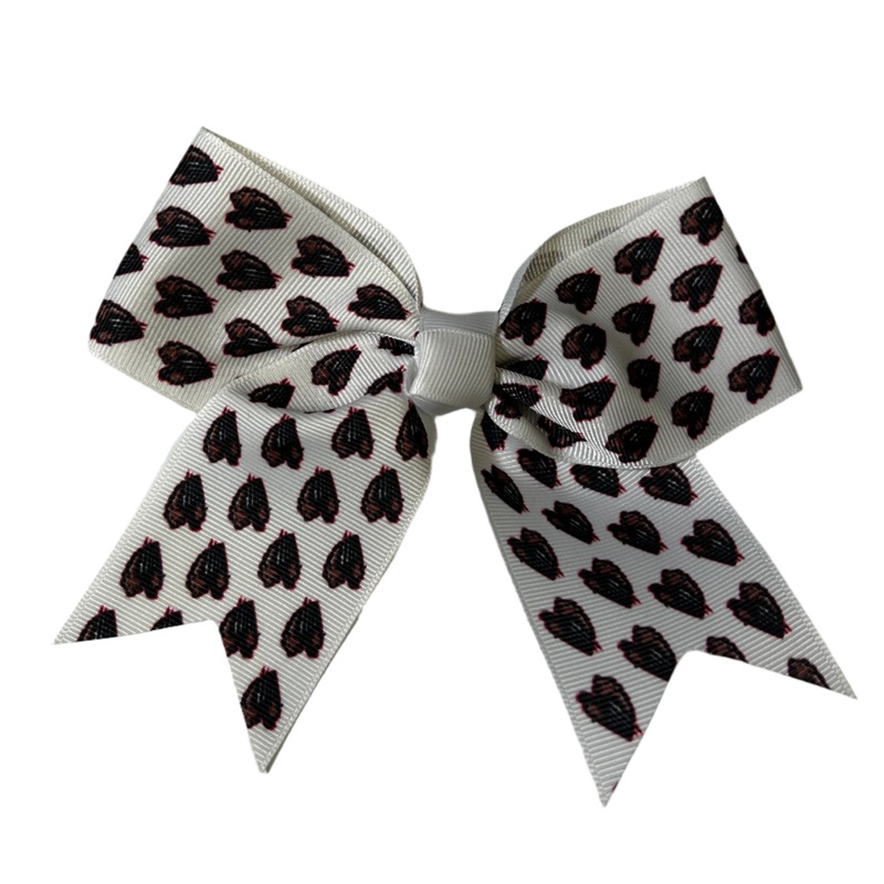 White Fresno Grizzlies Hair Bow