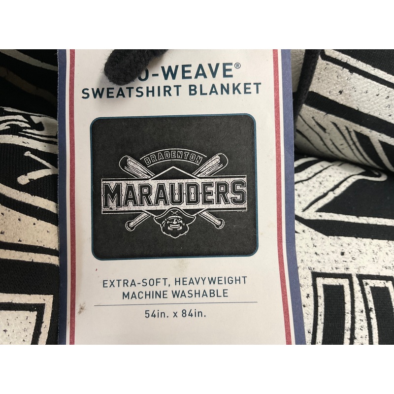 Bradenton Marauders Sweatshirt Blanket Black