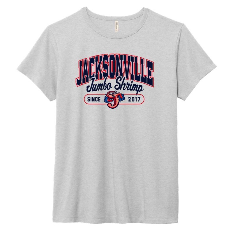 Jacksonville Jumbo Shrimp Ouray Ladies Steel Grey Crew Tee