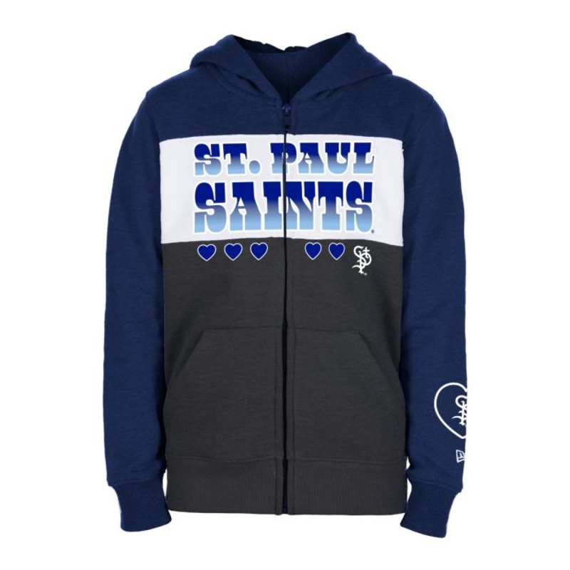 Saints New Era Love Full Zip Youth Sweatshirt