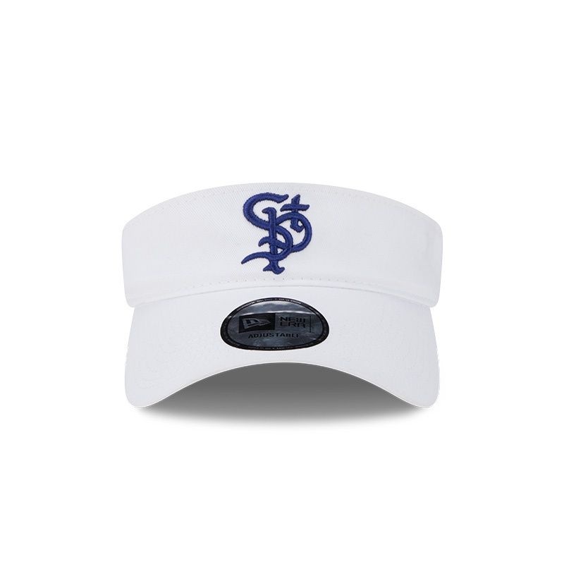 Saints New Era White Classic Visor