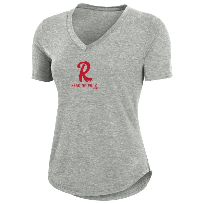 UA Reading Fightin Phils Women’s Breezy Grey V-neck Tee
