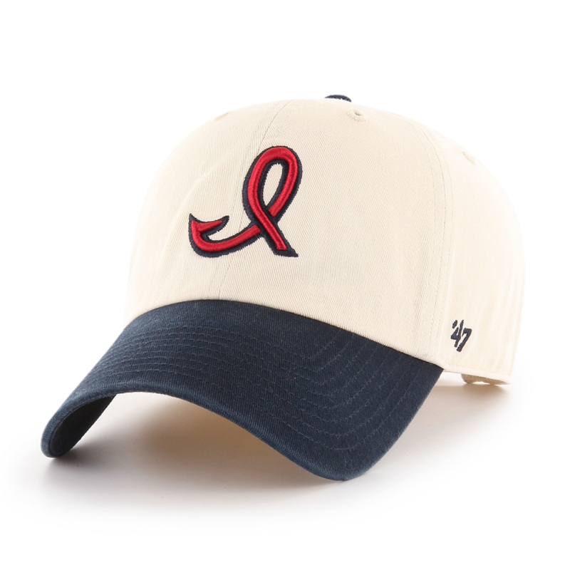 Indianapolis Indians ’47 Adult 1950’s Natural/Navy Clean Up Cap