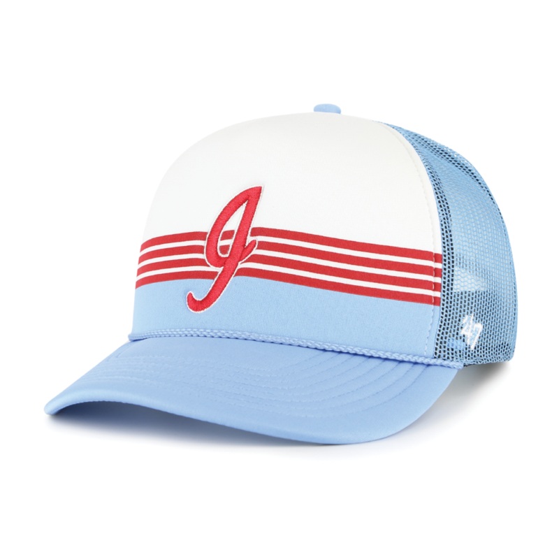 Indianapolis Indians ’47 Adult Carolina 80’s Liftoff Foam Adjustable Trucker Snapback Cap