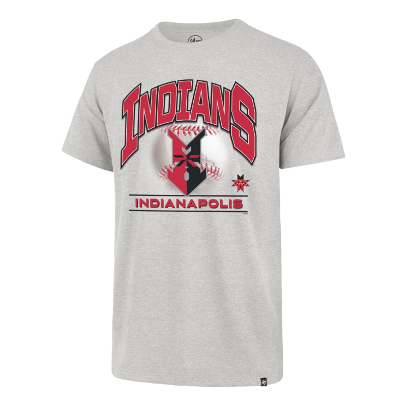 Indianapolis Indians ’47 Adult Grey Bunt Franklin Tee