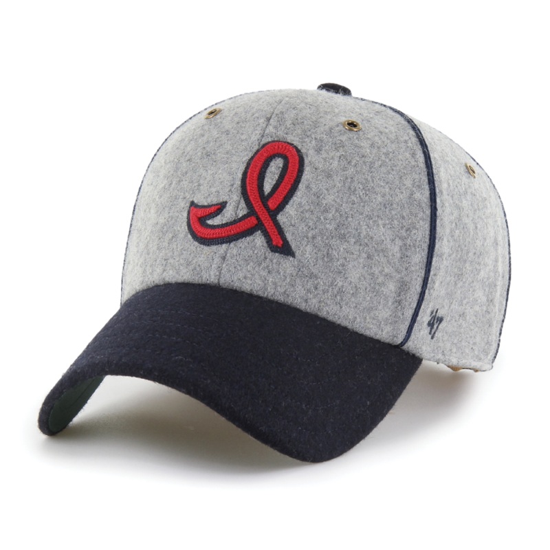 Indianapolis Indians ’47 Adult Grey/Navy 50’s Brocke Adjustable MVP Cap
