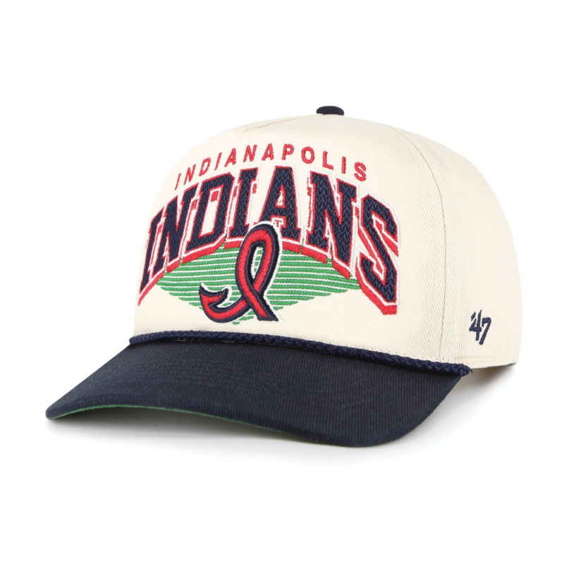 Indianapolis Indians ’47 Adult Natural 50’s Panoma Rope Hitch Adjustable Snapback Cap