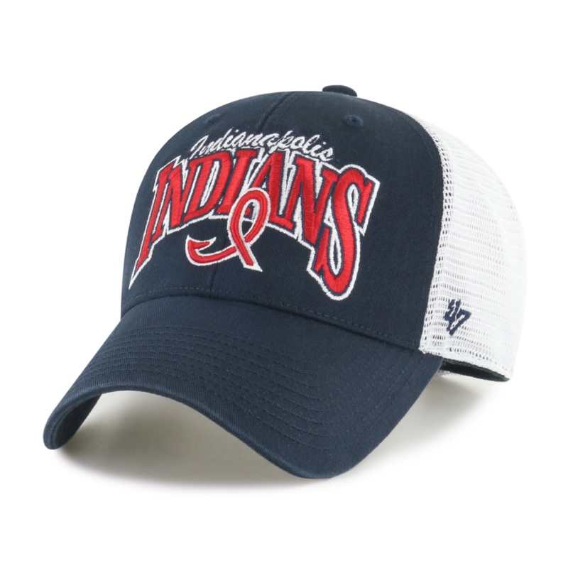 Indianapolis Indians ’47 Adult Navy 50’s Keystone Mesh MVP Adjustable Snapback Trucker Cap