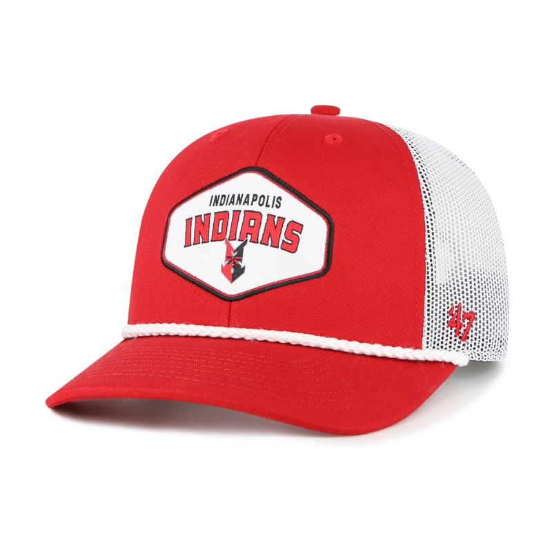 Indianapolis Indians ’47 Adult Red Ace Out Rope Adjustable Trucker Snapback Cap