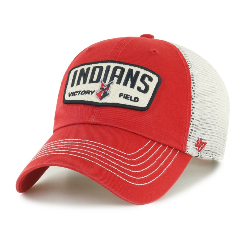 Indianapolis Indians ’47 Adult Red Carver Clean Up Adjustable Trucker Snapback Cap