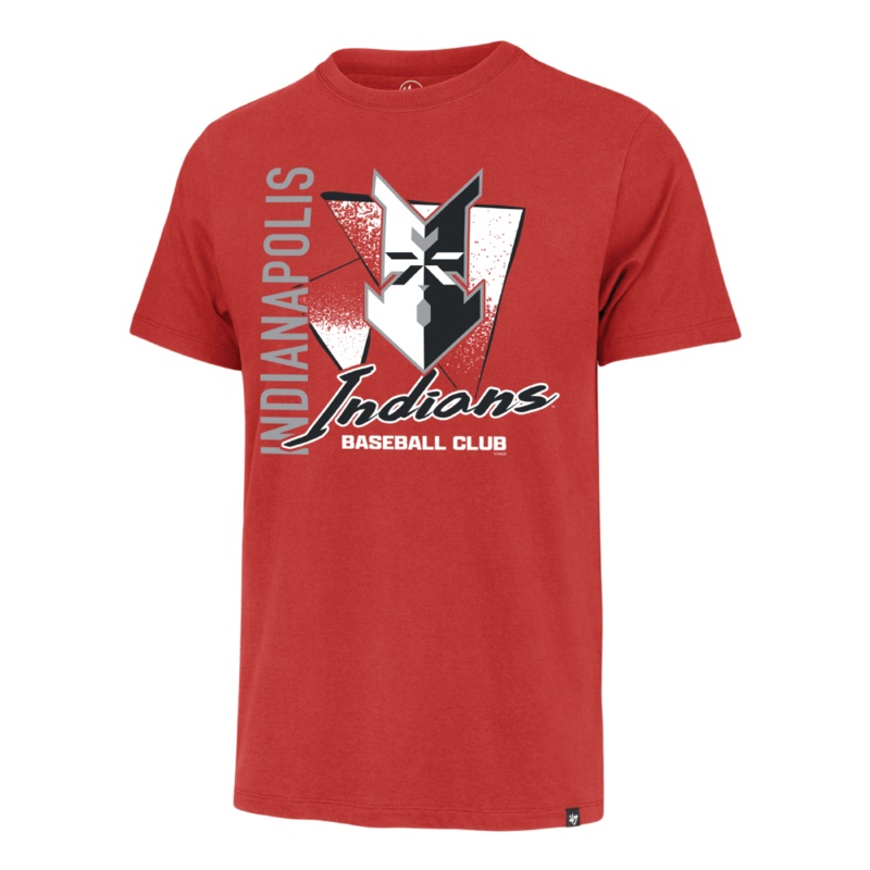 Indianapolis Indians ’47 Adult Red Side Arm Franklin Tee