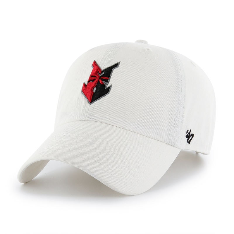 Indianapolis Indians ’47 Adult White Road Logo Clean Up Cap