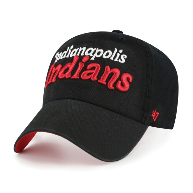 Indianapolis Indians ’47 Women’s Black Pensacola Adjustable Clean Up Cap