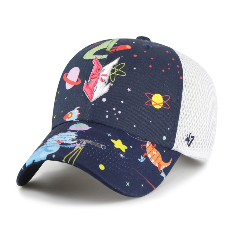 Indianapolis Indians ’47 Youth Space Dino Adjustable Clean Up Trucker Snapback Cap
