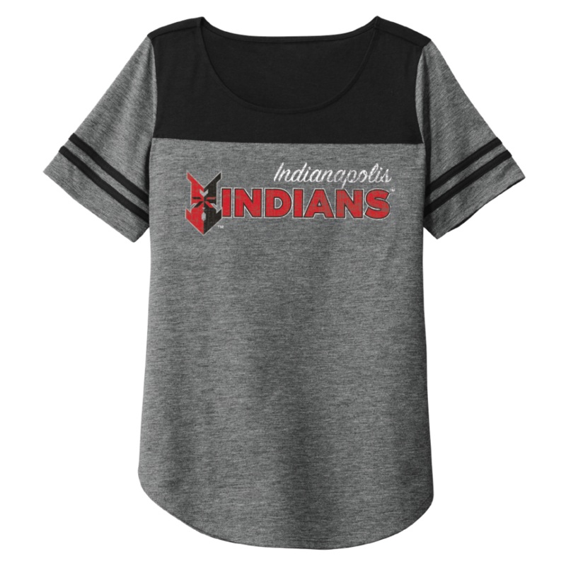 Indianapolis Indians Women’s Black/Grey Fan Tee