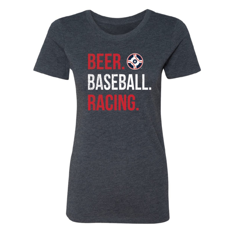 Indianapolis Indians Women’s Navy Circle City Beer Baseball Racing Tee