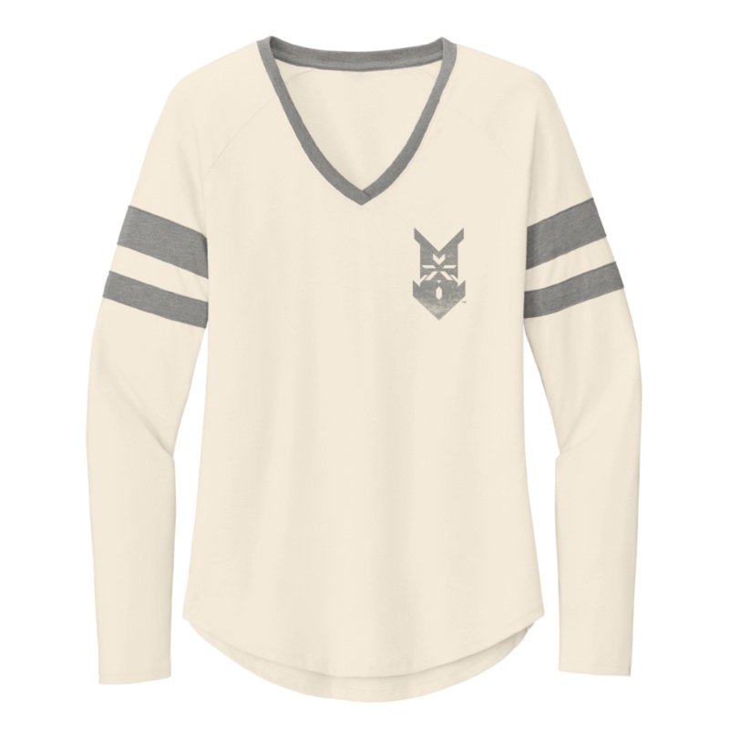 Indianapolis Indians Women’s Striped Longsleeve V-Neck Tee