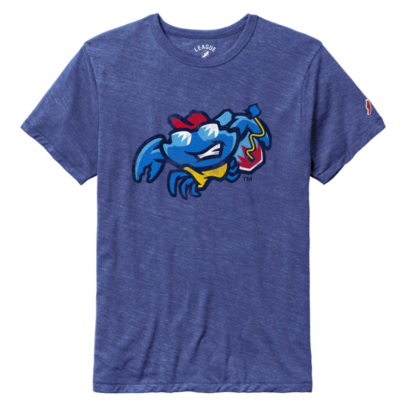 Jersey Shore BlueClaws Boarding Crab Royal Blue T-shirt