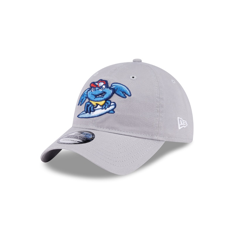 Jersey Shore BlueClaws New Era Gray Adjustable Surfing Crab Cap