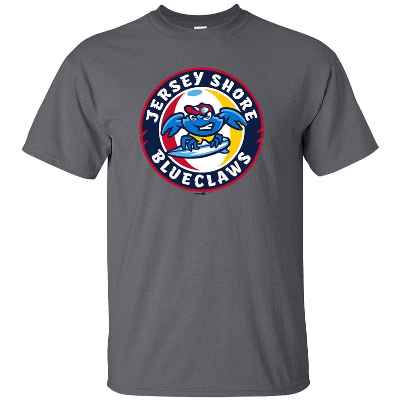 Jersey Shore BlueClaws Primary Logo Gray T-Shirt