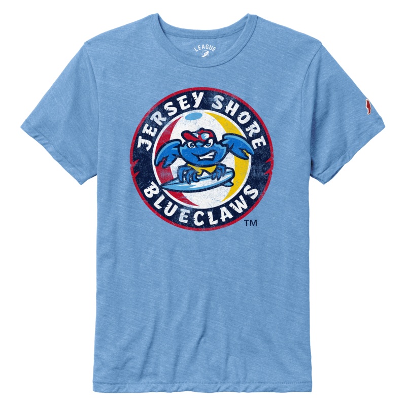 Jersey Shore BlueClaws Primary Logo Power Blue T-Shirt