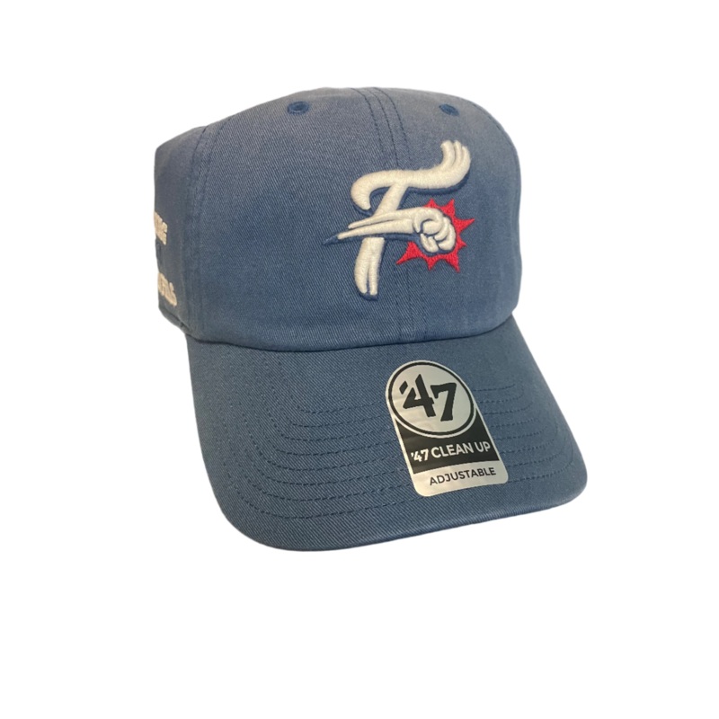 47 Faded Blue F-fist Clean up with fightin Phils 1962 Side Hit
