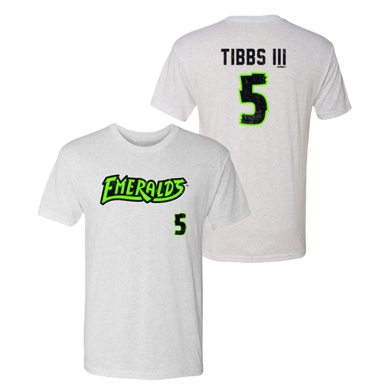 Eugene Emeralds 108 Stitches James Tibbs III #5 Player T-Shirt