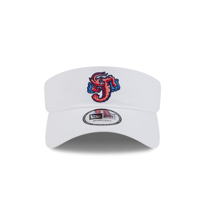 Jacksonville Jumbo Shrimp New Era White Primary Visor