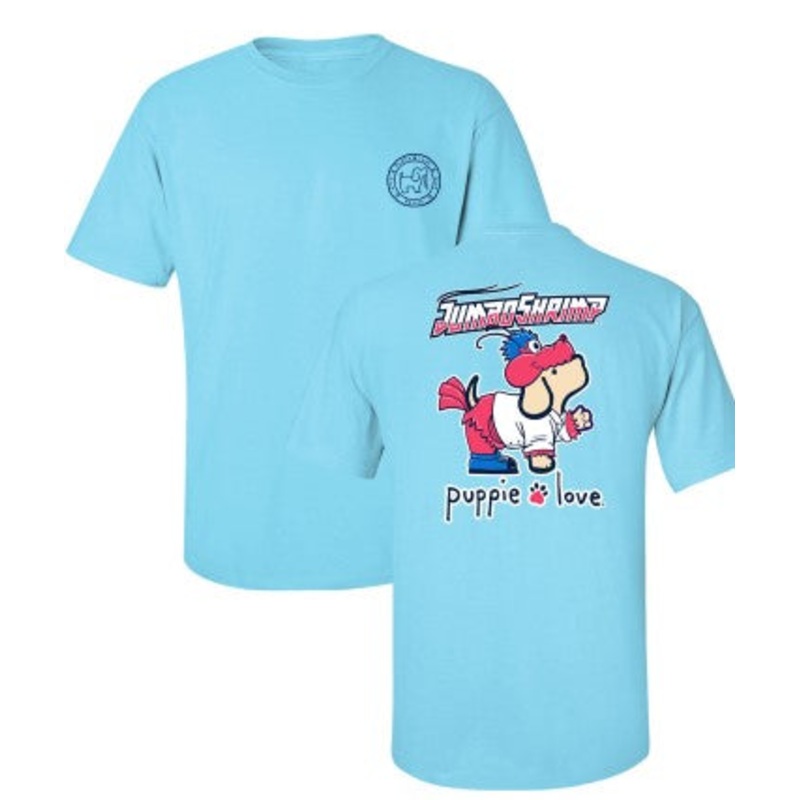 Jacksonville Jumbo Shrimp Puppie Love Sky Mascot Pup Tee